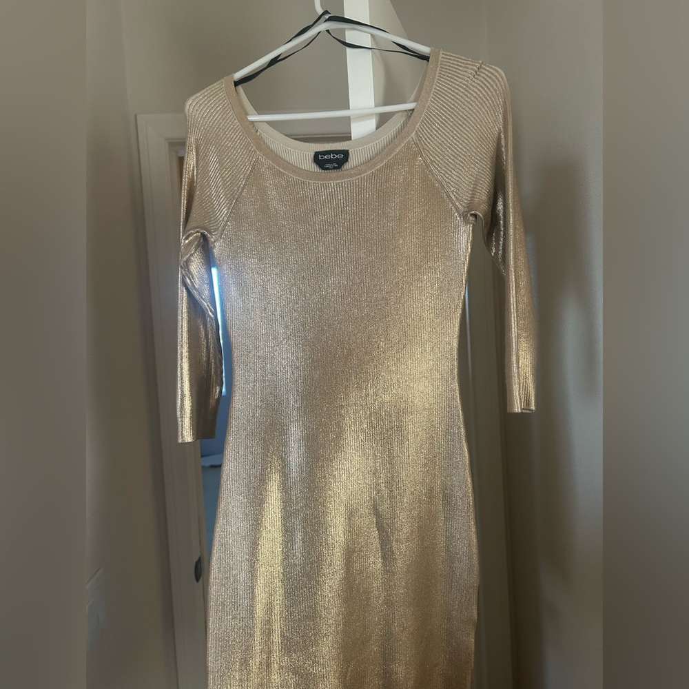 Bebe original gold dress